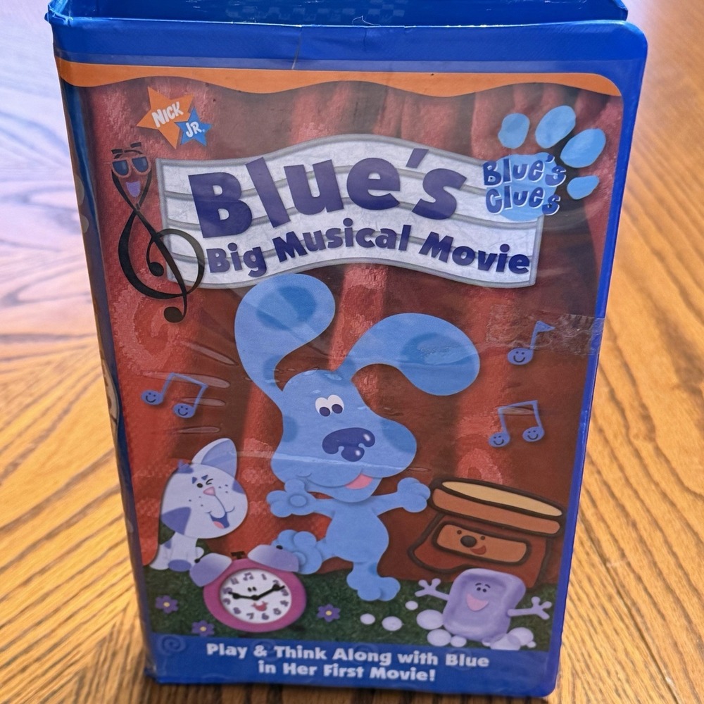 Blue's Big Musical Movie VHS Tape Blue Clamshell Nick Jr. Blue's Clues Paramount
